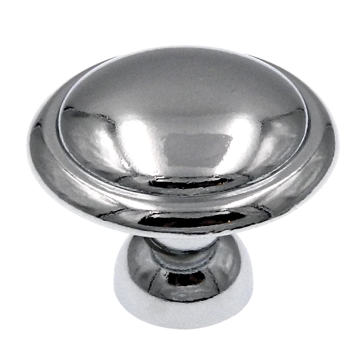 20 Pack Hickory Hardware Conquest 1 1/8" Polished Chrome Round Disc Cabinet Knob P14848-26