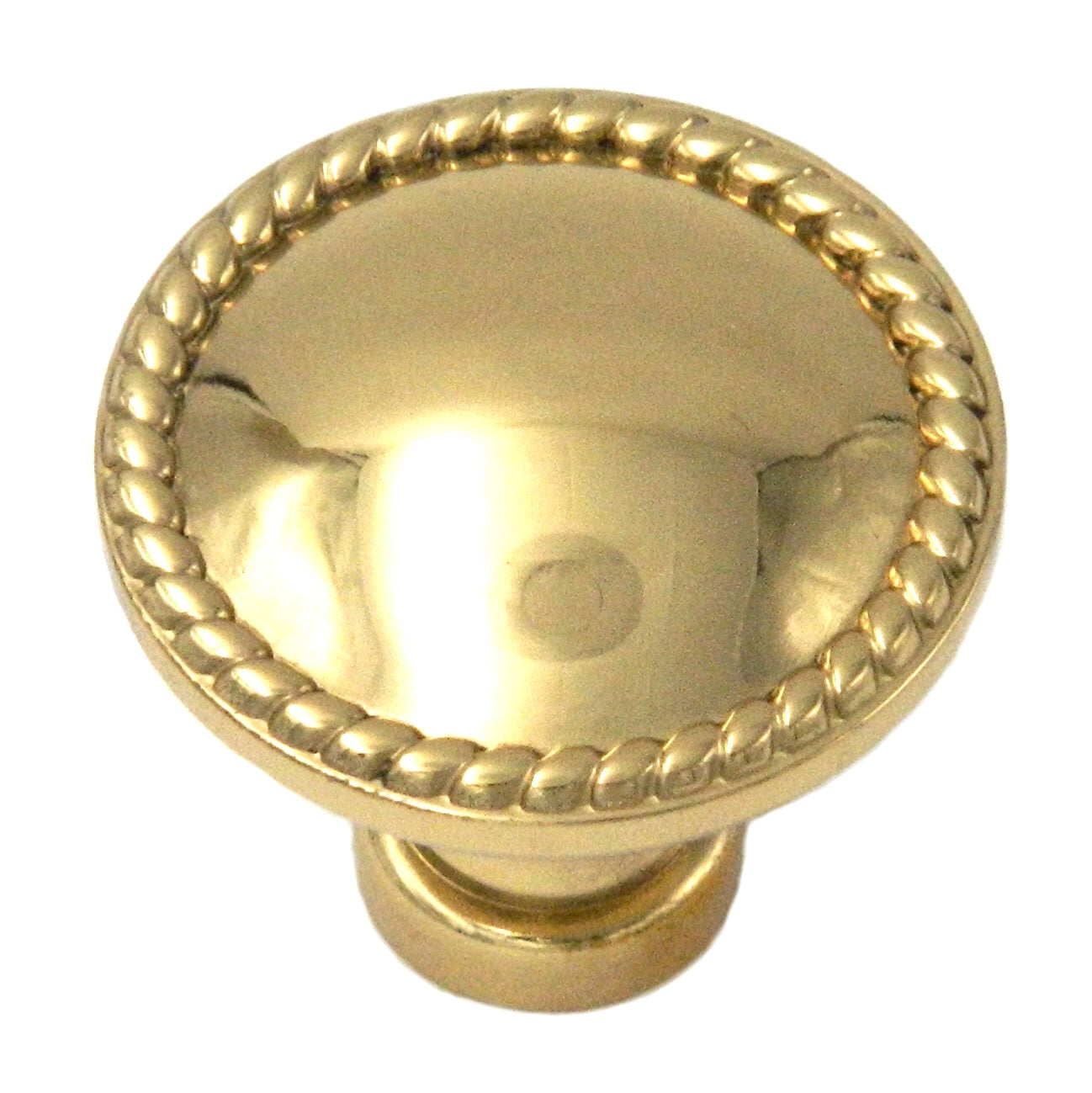 10 Pack Belwith Keeler Annapolis 1 1/4" Polished Brass Round Solid Brass Cabinet Knob P2