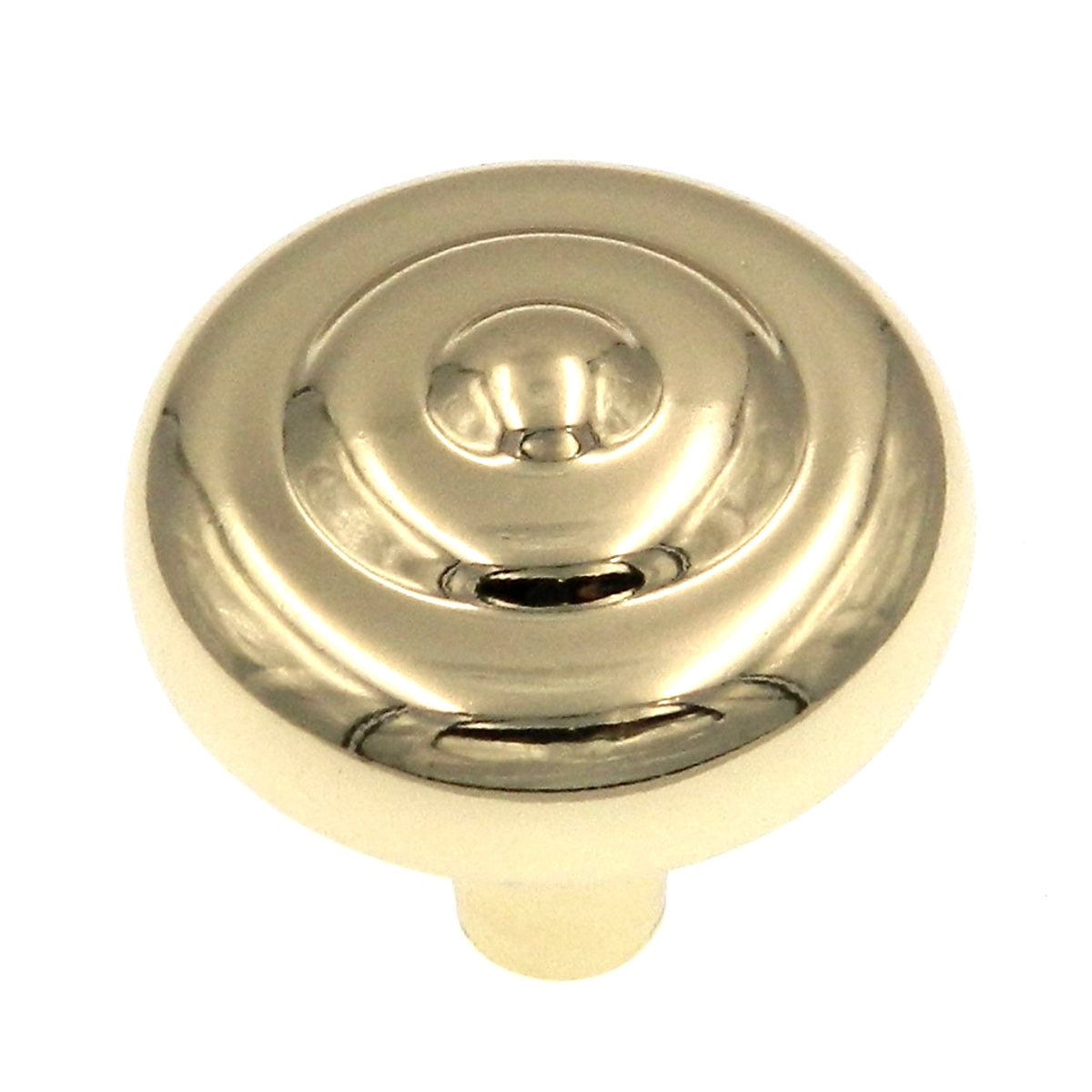 10 Pack Hickory Hardware Eclipse Ultra Brass round Cabinet Knob P206-UB