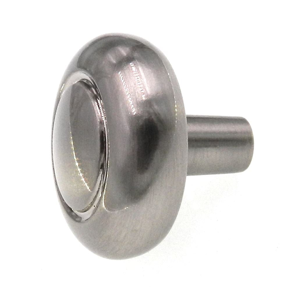 Hickory Hardware Eclipse Satin Silver Cloud 1 1/4" Ringed Cabinet Knob P209-SC