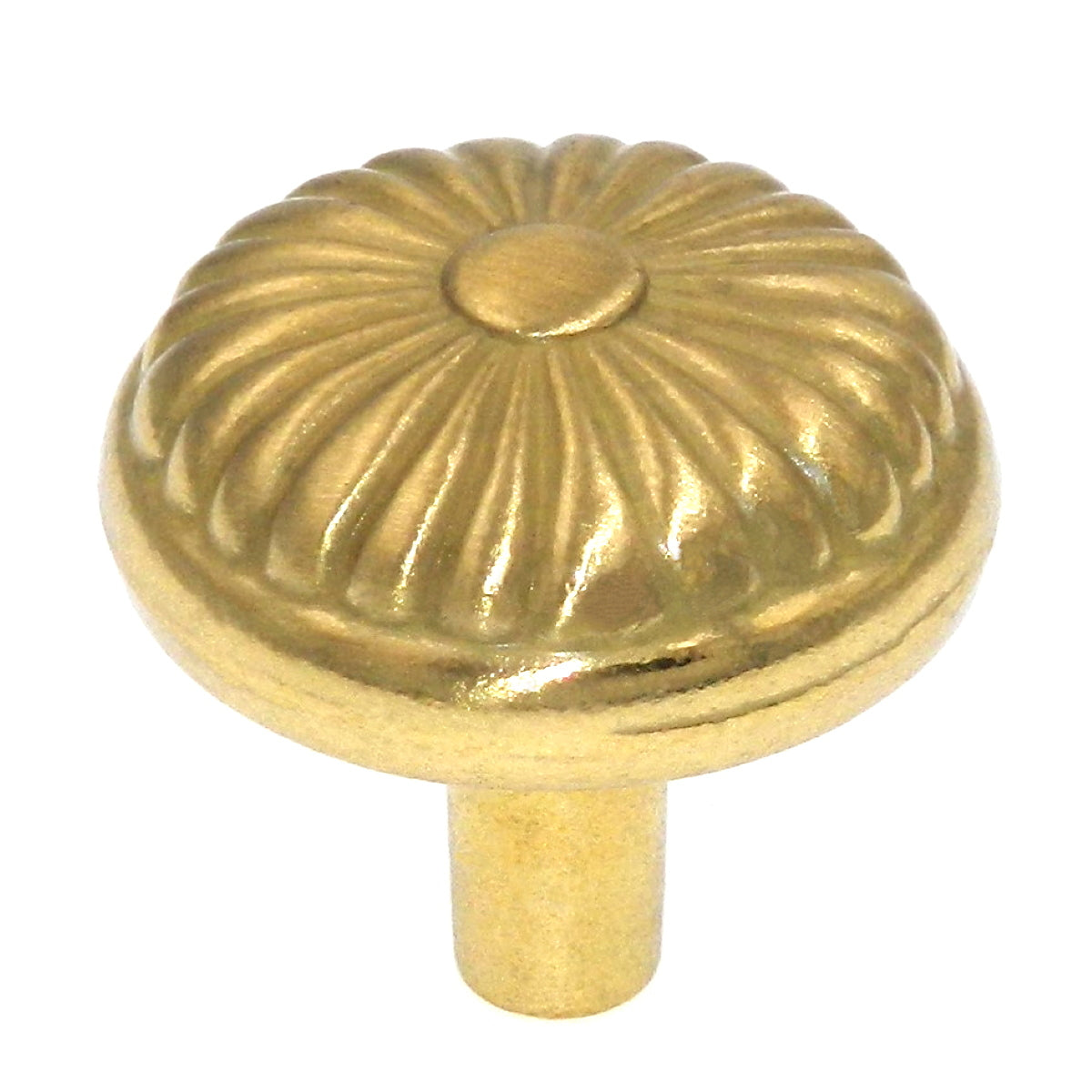 Hickory Hardware Eclipse Satin Brass 1 1/4" Round Cabinet Pull Knob P211-SB