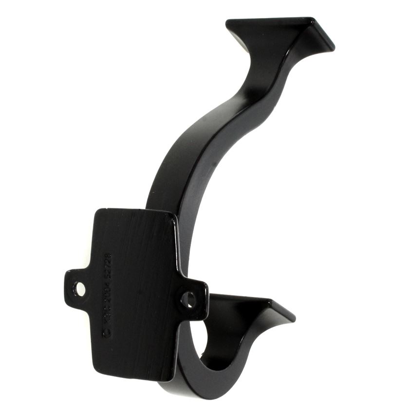 Hickory Hardware Bungalow 2 Prong Double Coat Hook Matte Black P2155-MB