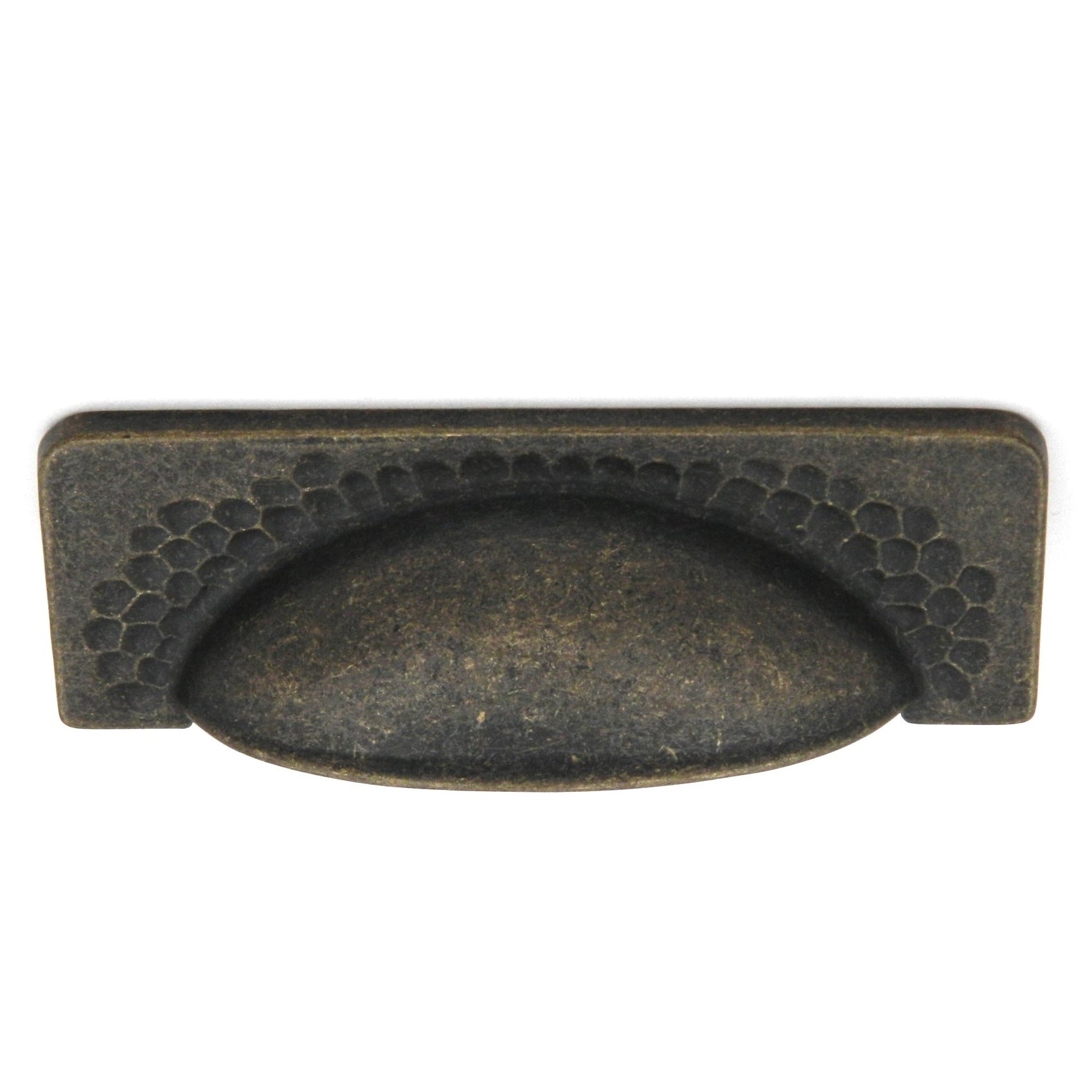 Hickory Hardware Craftsman Windover Antique 3 3/4" (96mm)cc Rustic Drawer Cup Pull P2174-WOA