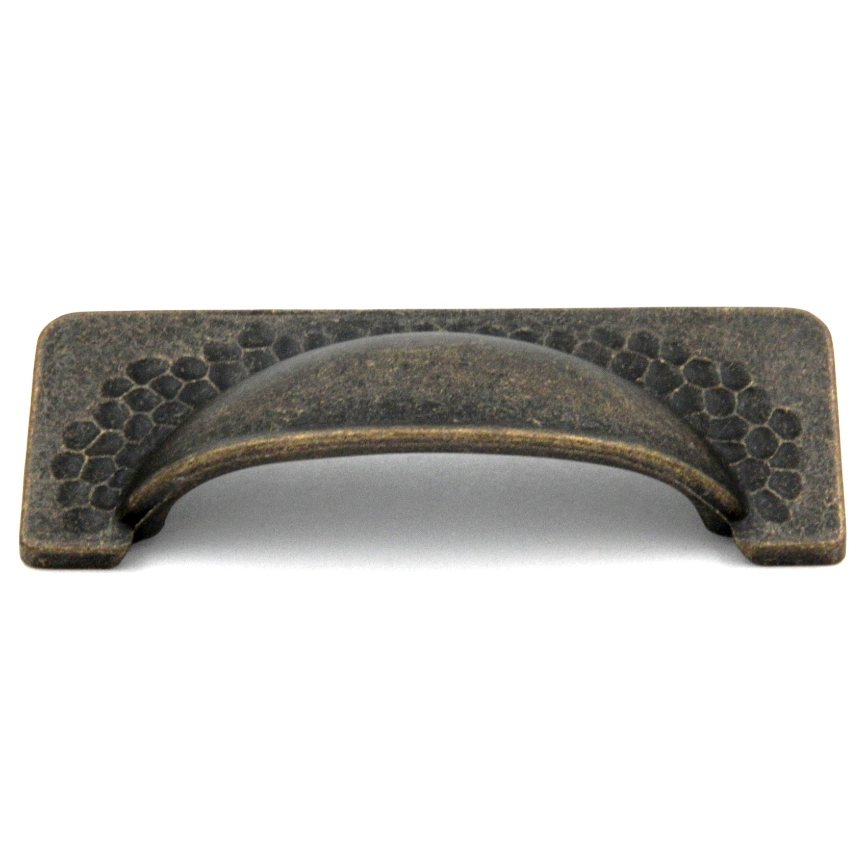 Hickory Hardware Craftsman Windover Antique 3 3/4" (96mm)cc Rustic Drawer Cup Pull P2174-WOA