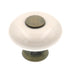 Hickory Hardware Tranquility Light Almond & Blonde Antique Round 1 1/4" Porcelain Knob P222-BOALAD