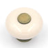 Hickory Hardware Tranquility Light Almond & Blonde Antique Round 1 1/4" Porcelain Knob P222-BOALAD