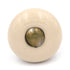 Hickory Hardware Tranquility Light Almond & Lancaster Hand Polished Brass Round 1 1/4" Porcelain Knob P222-LAD