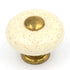 Hickory Hardware Tranquility 1 1/4" Lancaster Hand Polished Brass and Oatmeal Center Cabinet Knob P222-OM