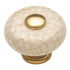 Hickory Hardware Tranquility Vintage Crackle & Polished Brass Round 1 1/4" Porcelain Knob P222-VC