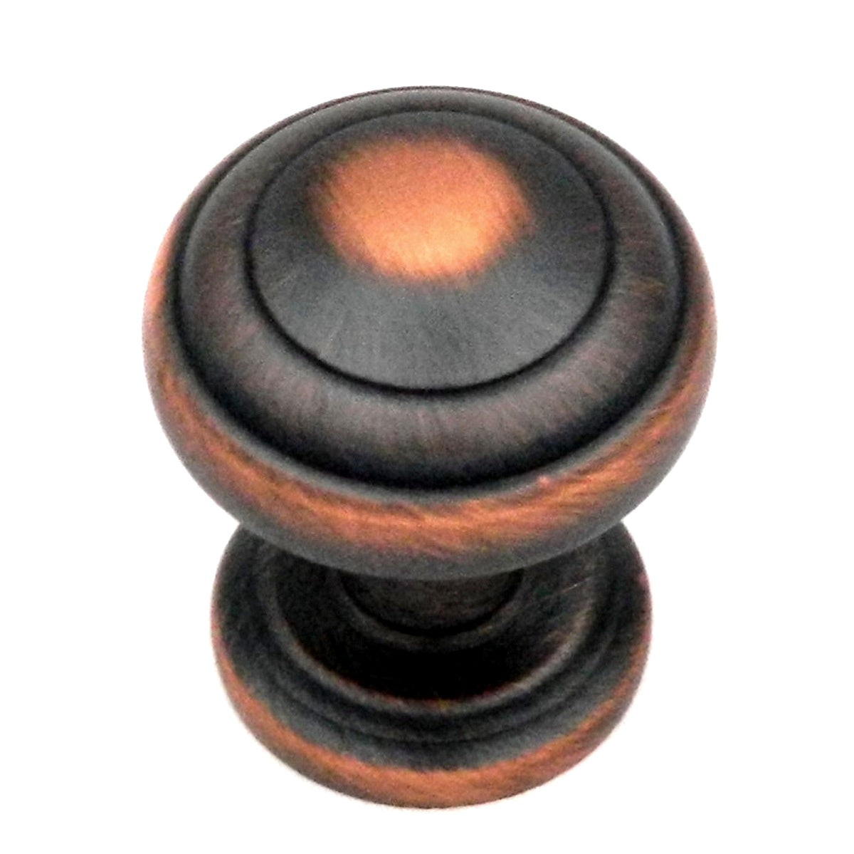 20 Pack Hickory Hardware Zephyr 1" Oil Rubbed Bronze Round Ringed Dome Cabinet Knob P2286-OBH