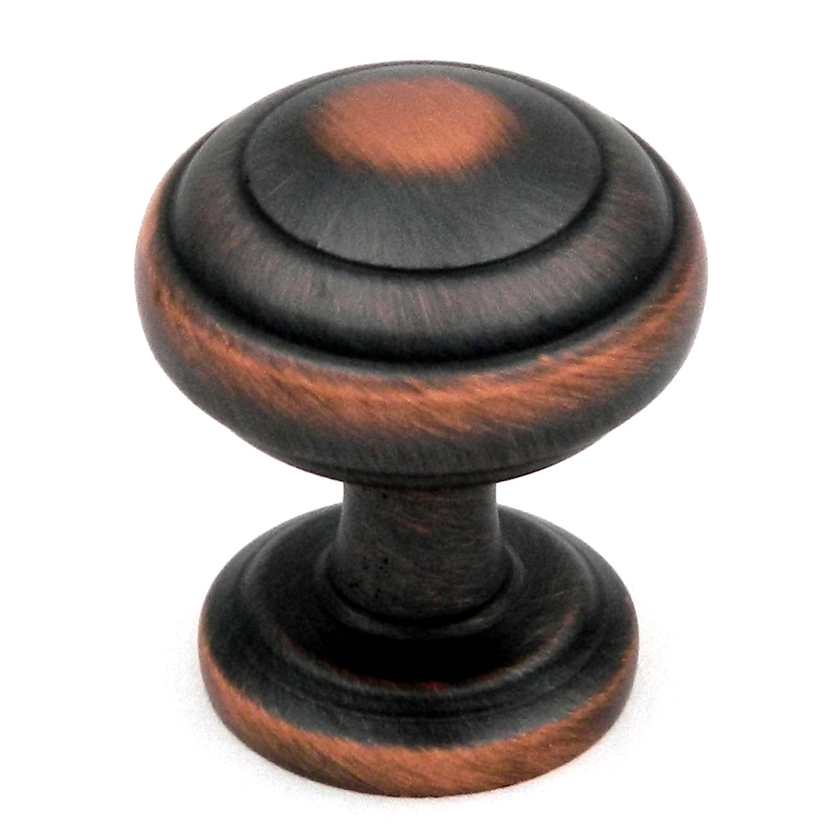 20 Pack Hickory Hardware Zephyr 1" Oil Rubbed Bronze Round Ringed Dome Cabinet Knob P2286-OBH