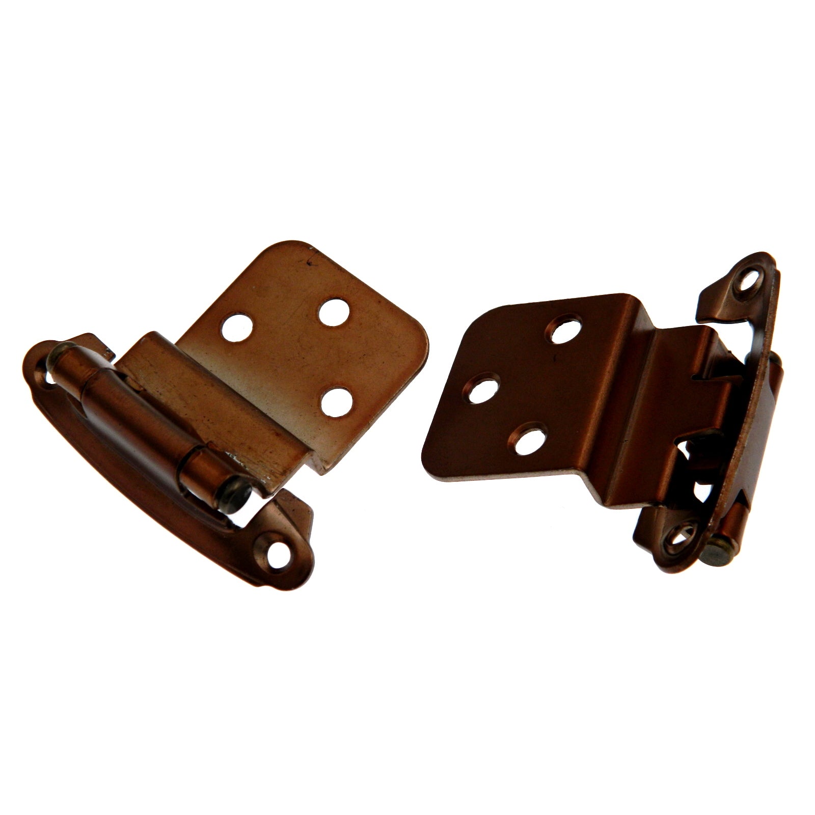 Pair Satin Bronze P243-SBZ Hickory 3/8" Inset Self-Closing Cabinet Hinges