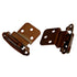 Pair Satin Bronze P243-SBZ Hickory 3/8" Inset Self-Closing Cabinet Hinges