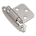 Pair Satin Nickel P244-SN Hickory Flush Self-Closing Cabinet Hinges