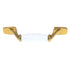 Hickory Hardware Manor House Polished Brass and White 3"cc Cabinet Handle P248-W