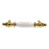 Hickory Tranquility Lancaster Polished Brass, White Ceramic 3"cc Handle P250-W