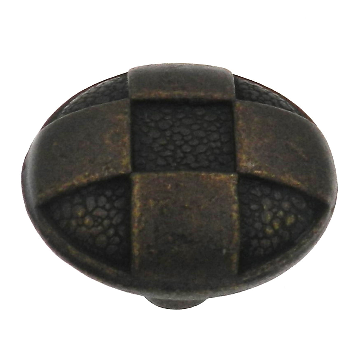 Hickory Hardware Harlequin 1 1/4" Windover Antique Round Checked Cabinet Knob P2511-WOA