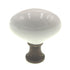 Hickory Hardware English Cozy White &  Polished Brass Oval 1 1/4" Porcelain Cabinet Knob P26-W