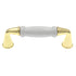 Hickory Tranquility P260-W Polished Brass White 3"cc Arch Cabinet Handle Pull