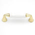 Hickory Tranquility P260-W Polished Brass White 3"cc Arch Cabinet Handle Pull