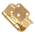 Pair Hickory Hardware Hinges Partial Wrap 1/2" Overlay Polished Brass P2710F-3