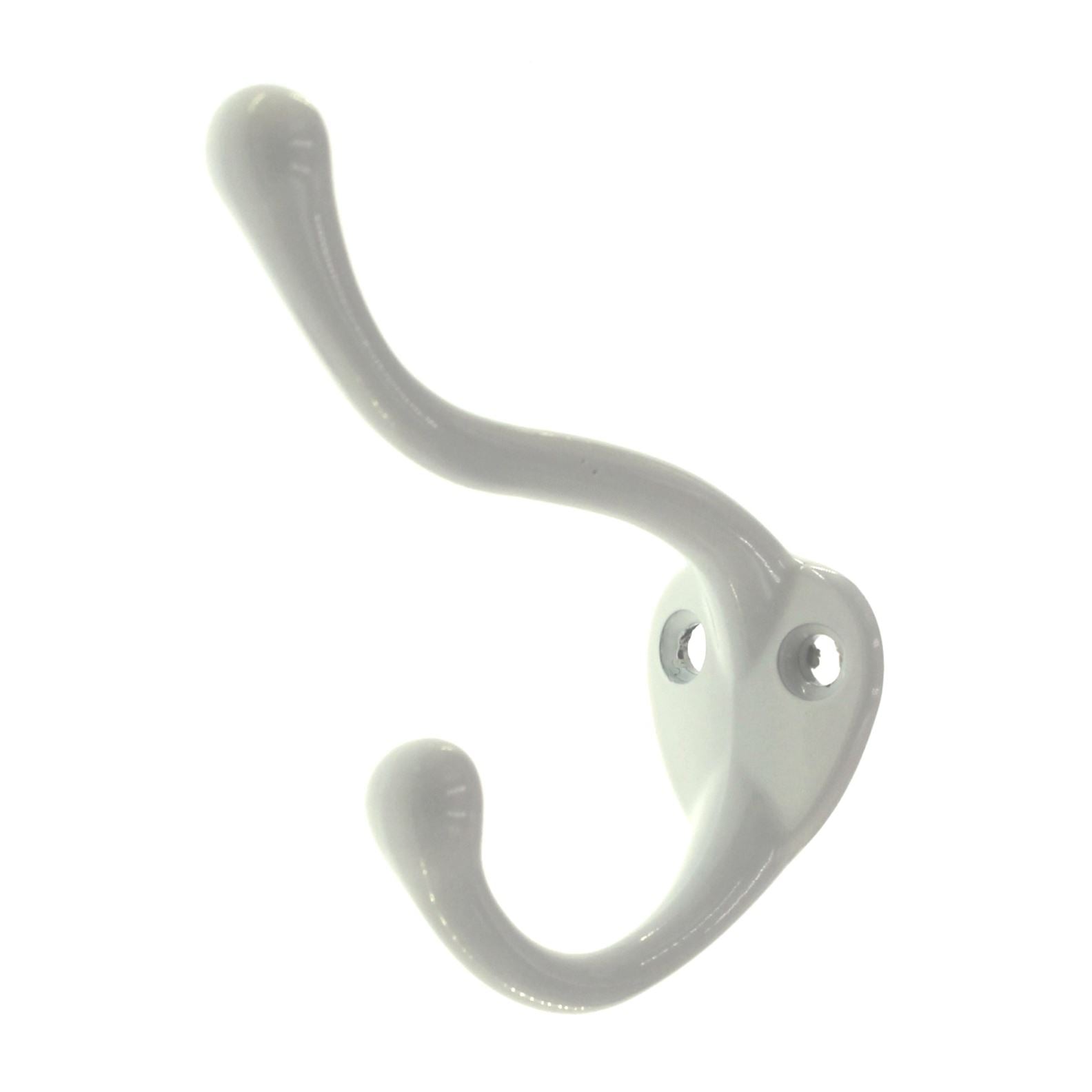 Hickory Hardware Utility Hooks White Double Prong Robe Wall Hook P27120-W