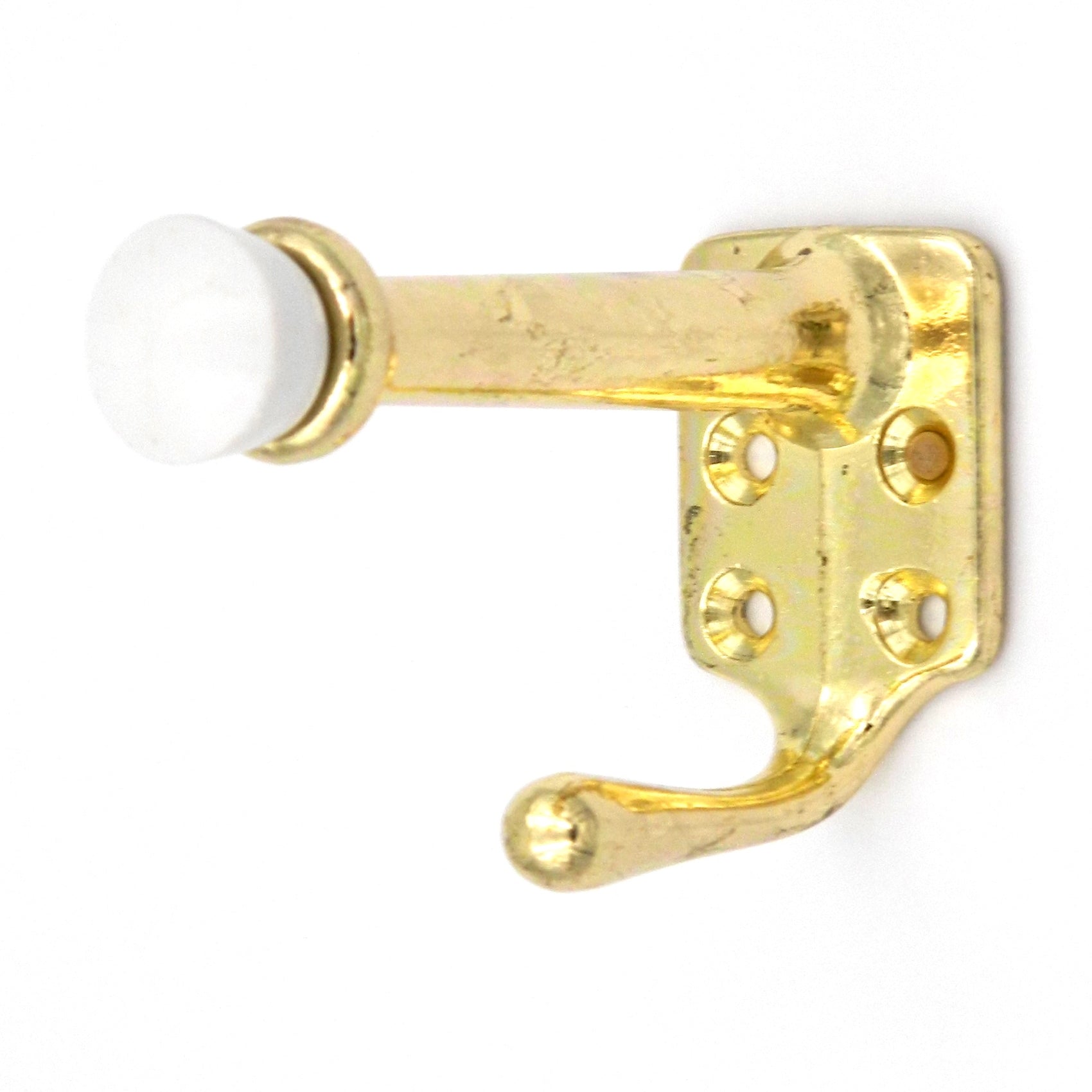 Hickory Polished Brass Wall, Stall Door Stop Robe, Purse Hook P27125-PB, 10 Pack