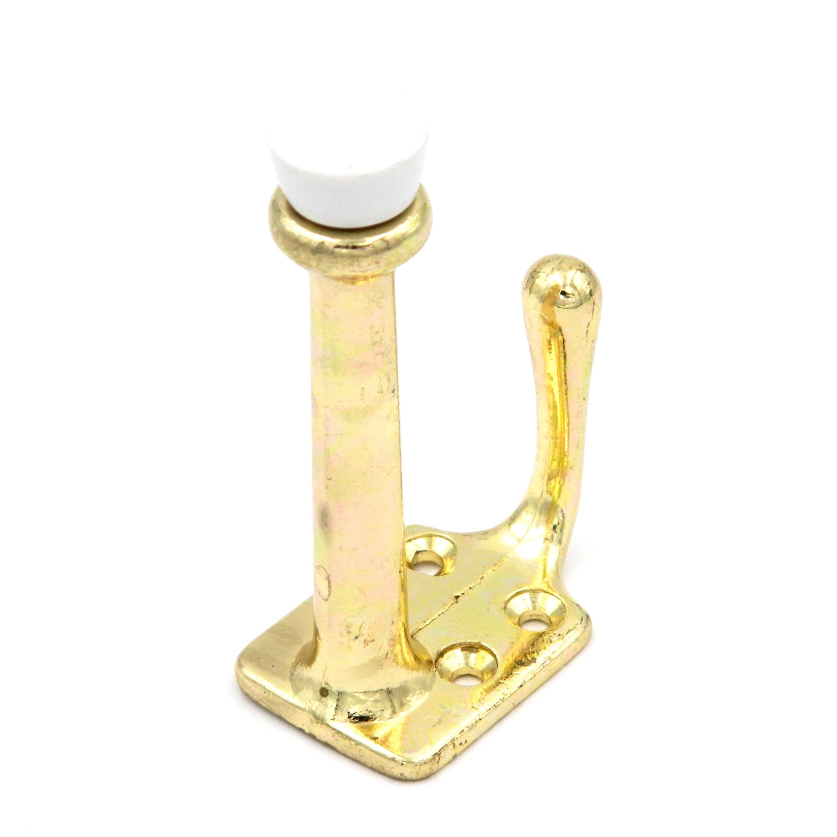 Hickory Hardware Polished Brass Wall, Stall Door Stop Robe, Purse Hook P27125-PB