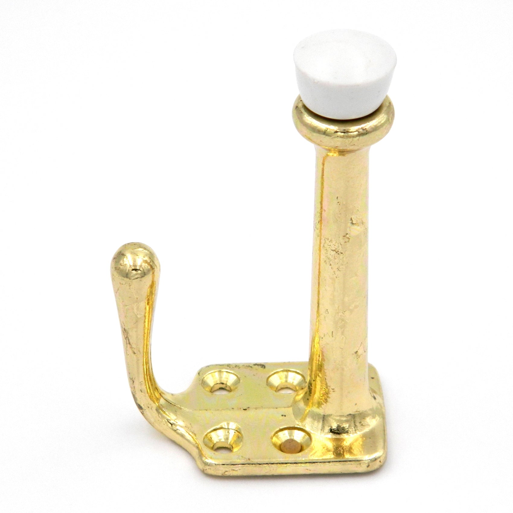 Hickory Hardware Polished Brass Wall, Stall Door Stop Robe, Purse Hook P27125-PB