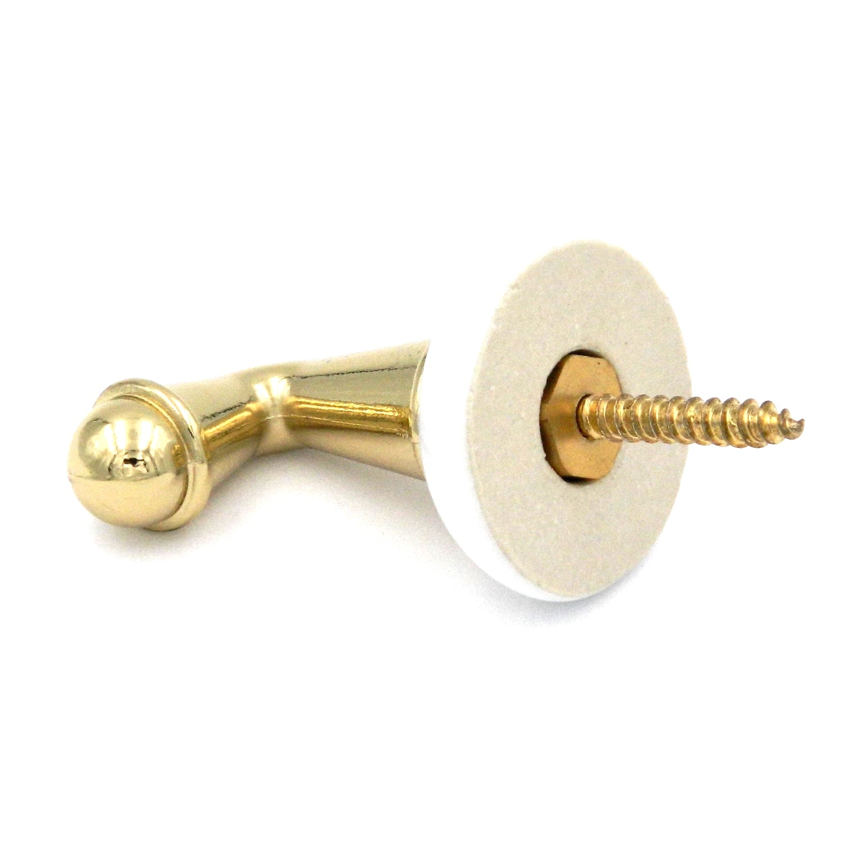 Hickory Hardware Polished Brass Porcelain Coat or Robe Porcelain Hooks P27130-PB