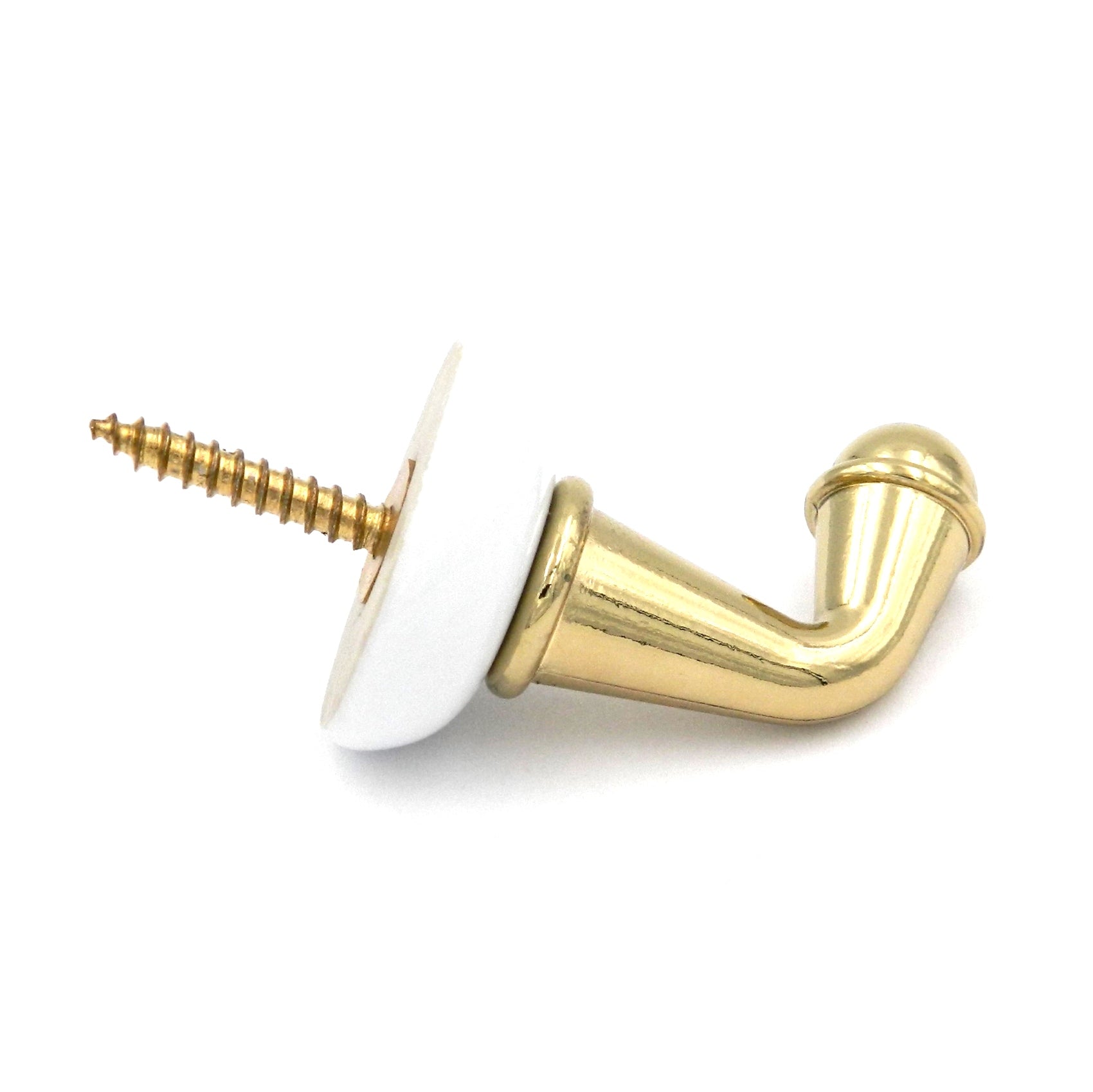 Hickory Hardware Polished Brass Porcelain Coat or Robe Porcelain Hooks P27130-PB