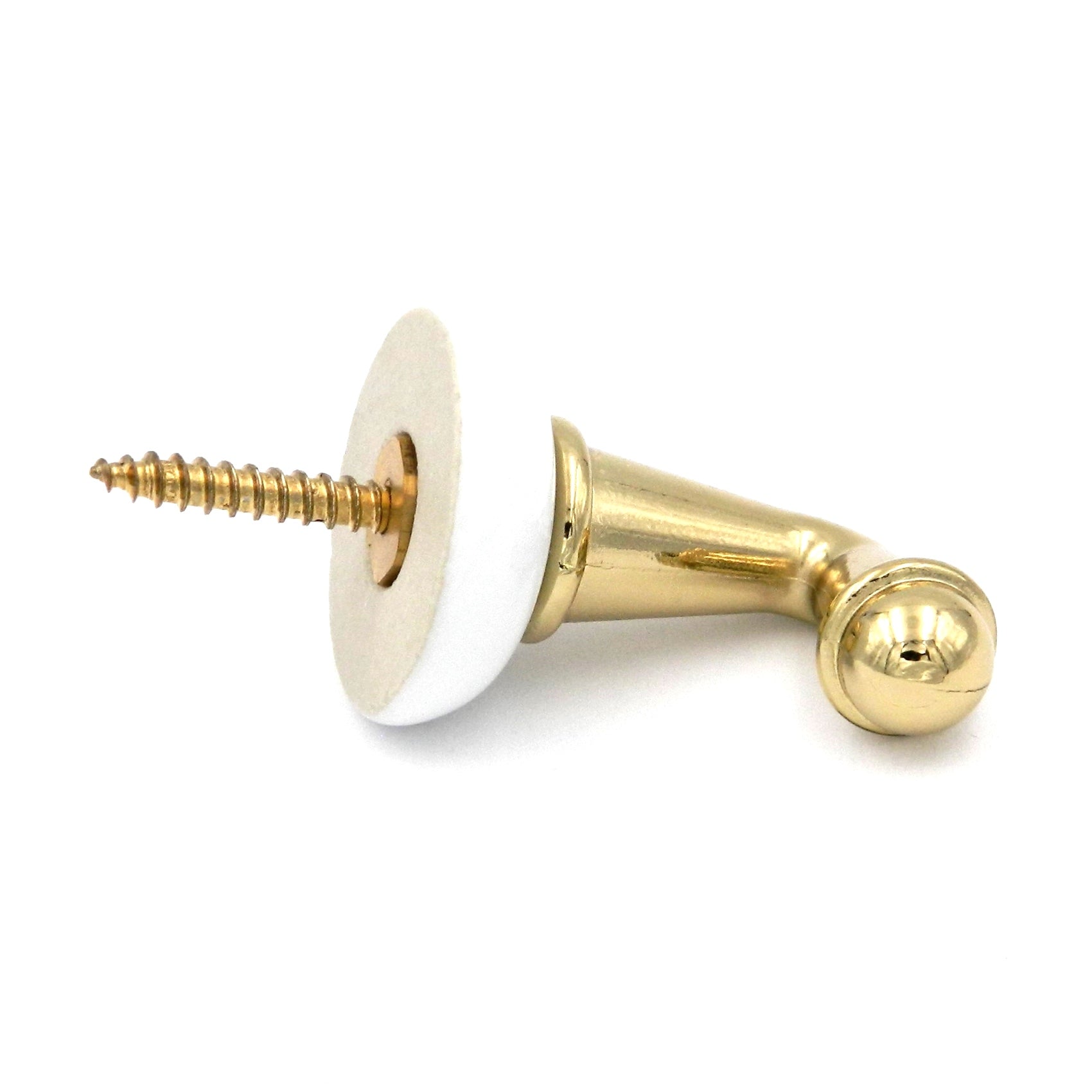 Hickory Hardware Polished Brass Porcelain Coat or Robe Porcelain Hooks P27130-PB