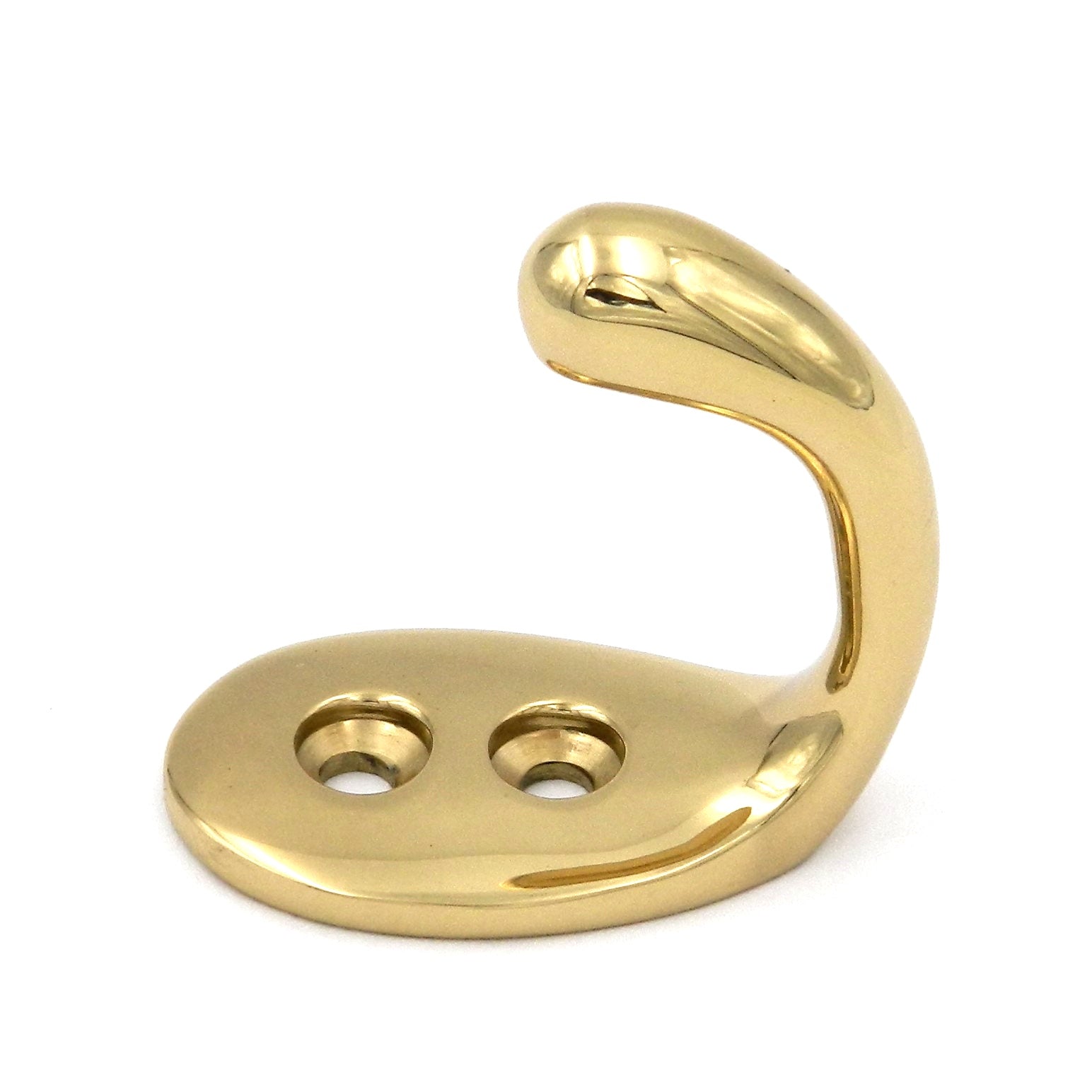 Hickory Hardware Polished Brass Elegance Hooks P27300 Solid Brass Robe Wall Hook