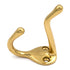 Hickory Hardware Elegance Polished Brass 2 1/8 Inch Double Coat Hook P27310