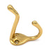 Hickory Hardware Elegance Polished Brass 2 1/8 Inch Double Coat Hook P27310