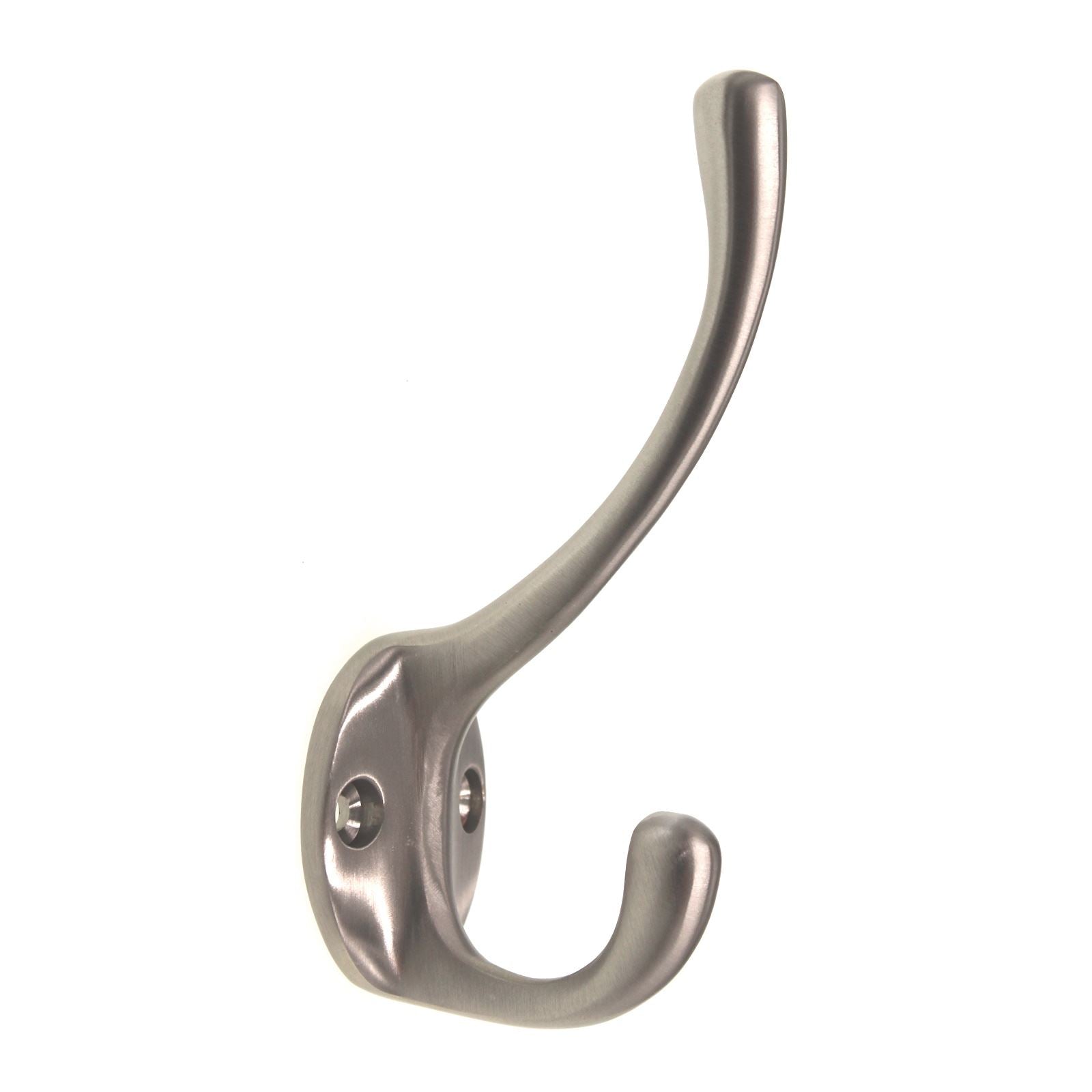 Hickory Hardware Elegance 2 Prong Double Coat Hook Satin Chrome P27315-SC