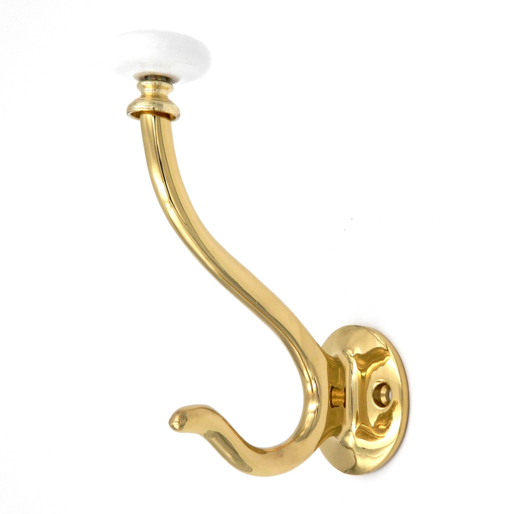 Hickory Hardware Polished Brass Solid Brass Coat and Hat, Robe Elegance Hooks P27360