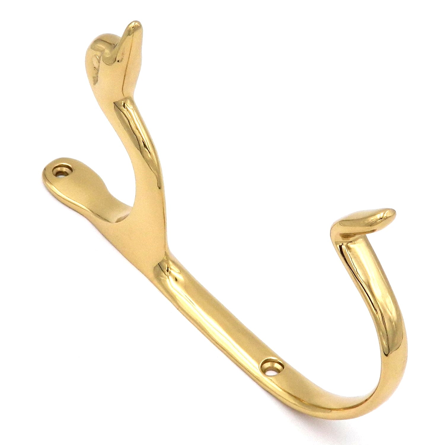 Hickory Hardware Elegance Hooks Polished Brass Duck Head Wall Mount Coat and Hat Hook P27365