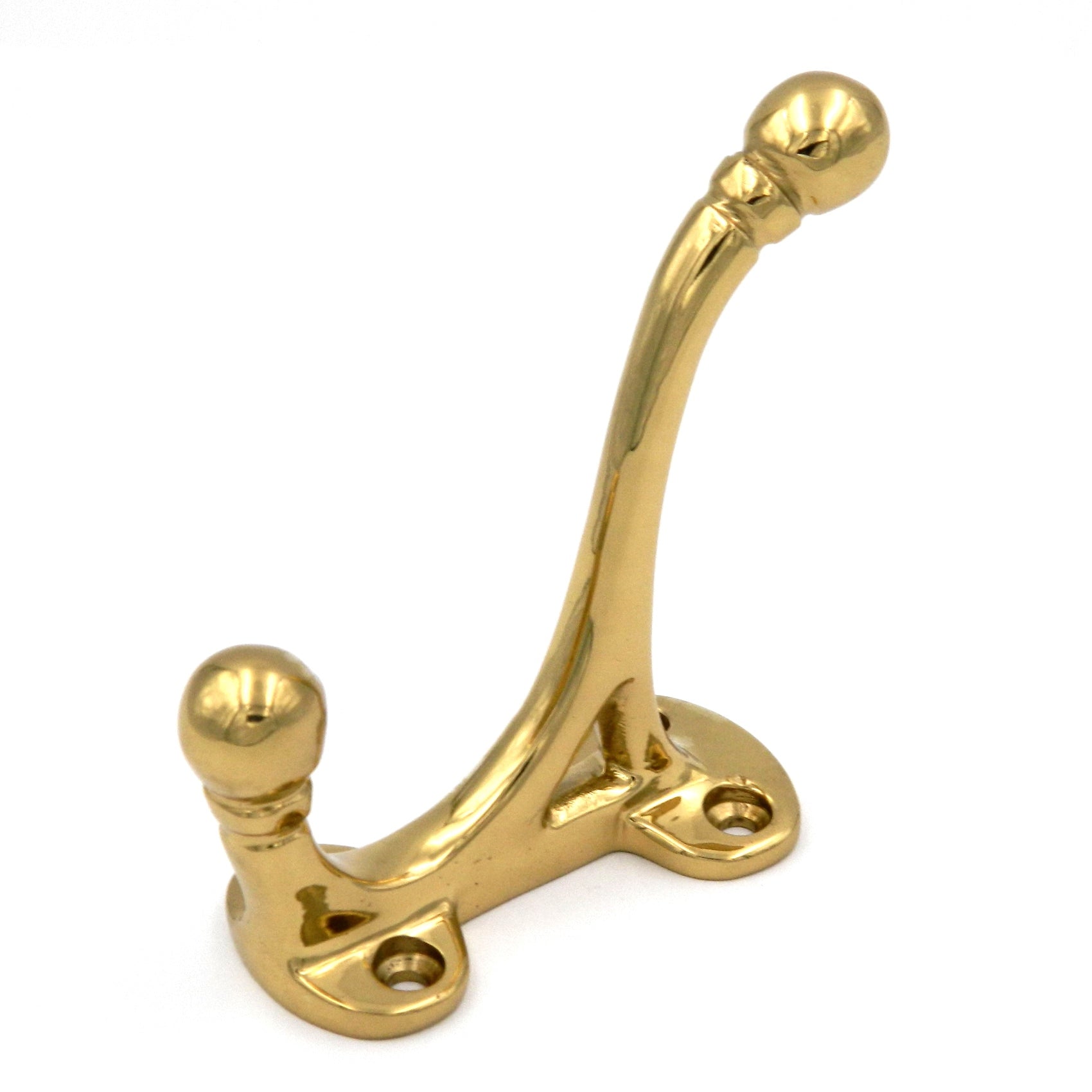 Hickory Hardware Polished Brass Solid Brass Coat and Hat, Robe Elegance Hooks P27385