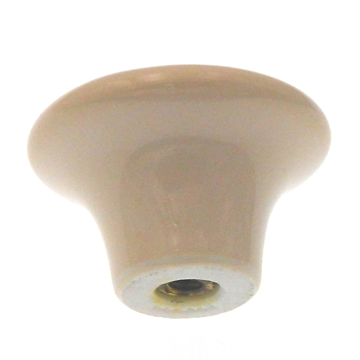 Hickory Hardware English Cosy Light Almond Redondo 1 1/4" Perilla de gabinete de porcelana P28-LAD