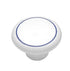 Hickory Hardware English Cozy White with Blue Circle 1 1/2" Porcelain Cabinet Knob P29-BC