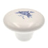 Hickory Hardware English Cozy 1 1/2" blanco con flor azul perilla redonda para gabinete P29-BF