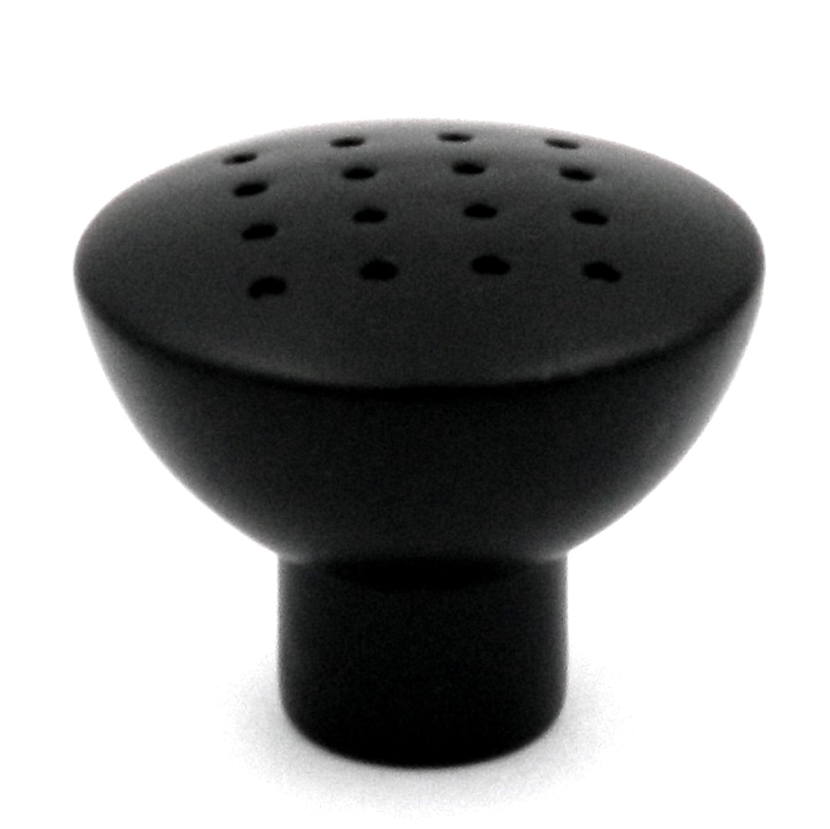 Hickory Hardware Metropolis 1 1/4" Matte Black Round Dotted Cabinet Knob P2911-MB