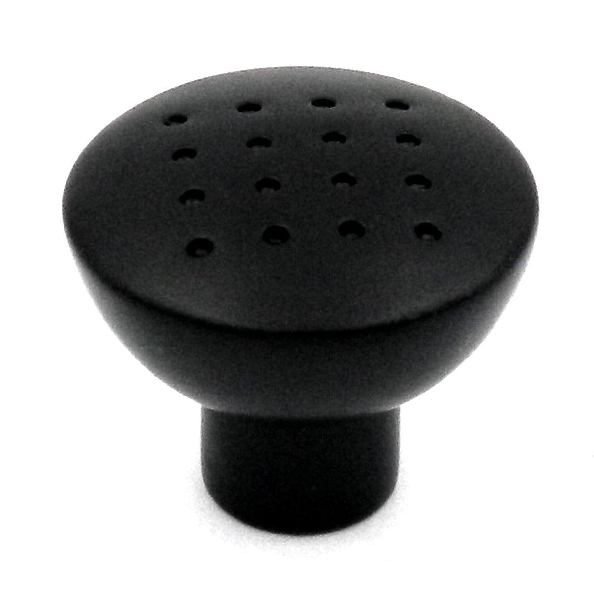 Hickory Hardware Metropolis 1 1/4" Matte Black Round Dotted Cabinet Knob P2911-MB