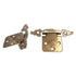 Belwith Pair Lancaster Polished Brass Overlay Self-Closing Cabinet Hinge P294-LP