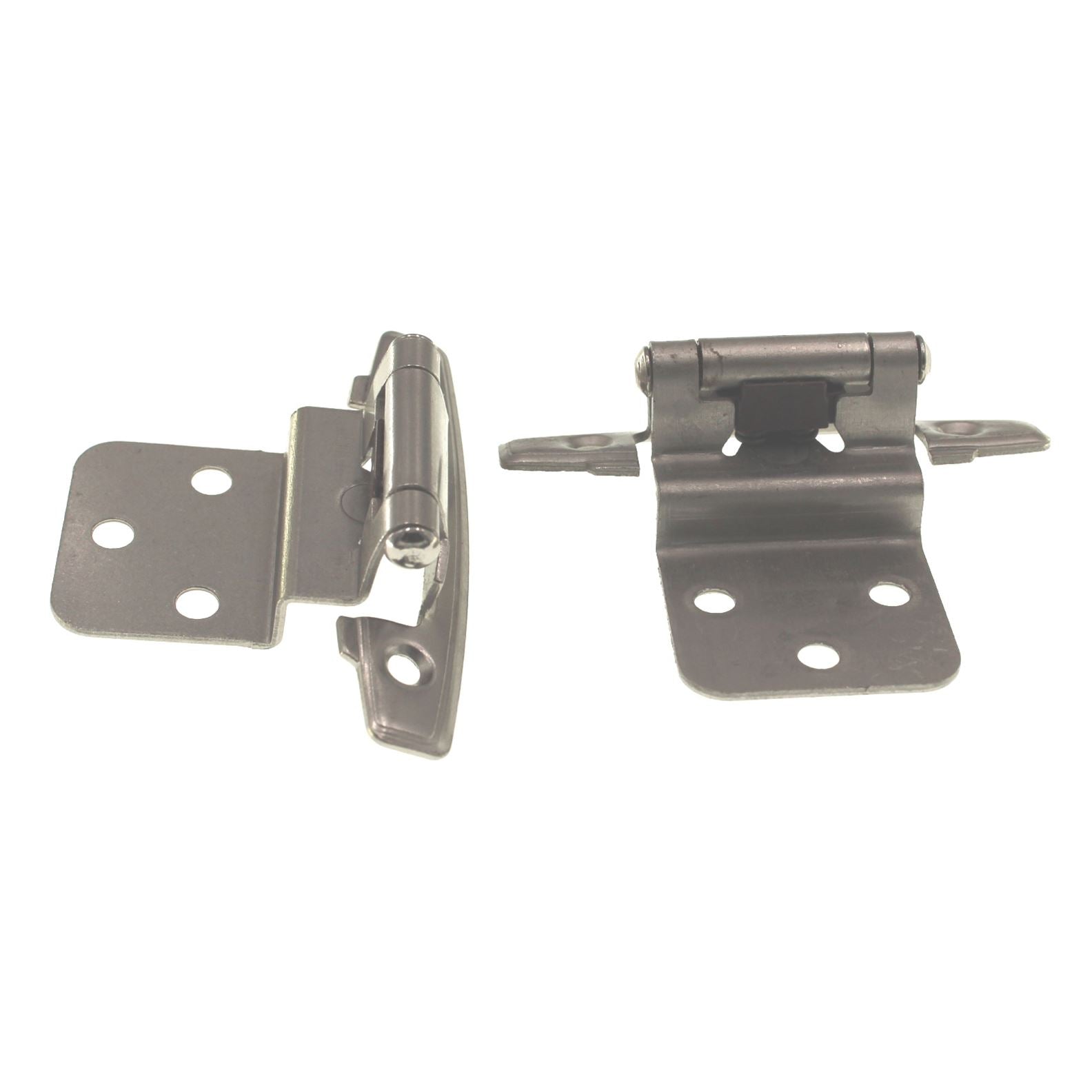 Hickory Hardware Cabinet Self-Closing Hinges Satin Nickel 3/8" Inset P295-SN