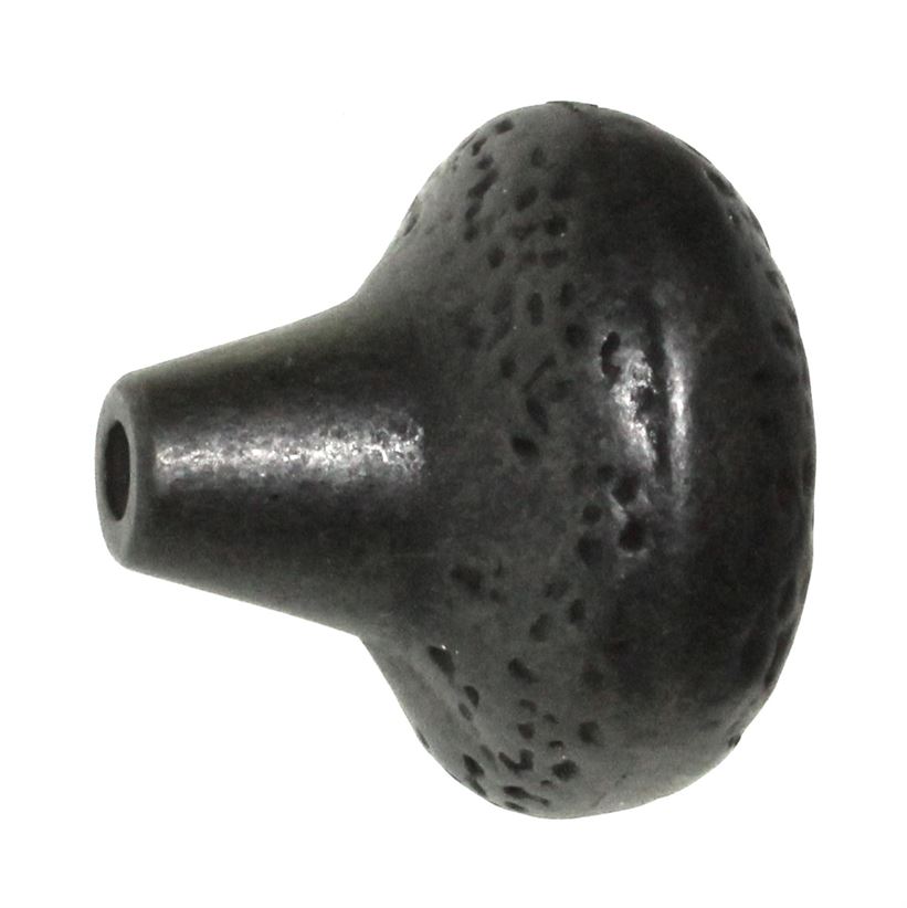 Hickory Hardware Refined Rustic Black Iron 1 1/2" Hammered Cabinet Knob P3003-BI