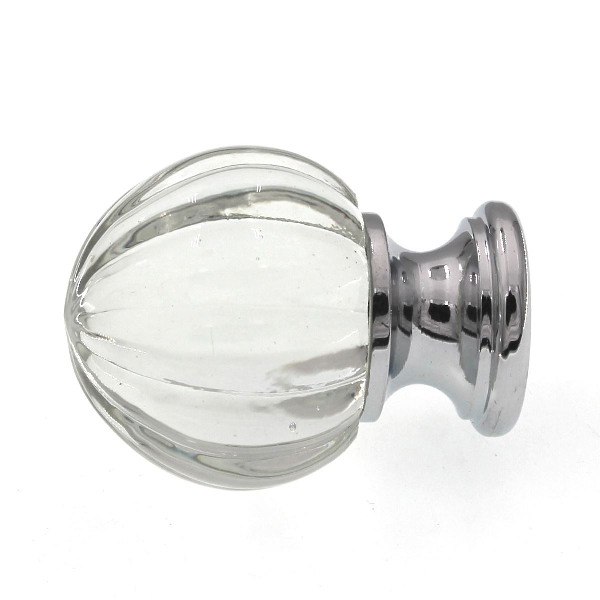 Liberty Design Facets 1 1/4" Ridge Ball Cabinet Knob Chrome Crystal P30104-CHC