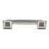 Hickory Hardware Studio Satin Nickel 3 3/4" (96mm) Ctr. Square Bar Pull P3011-SN