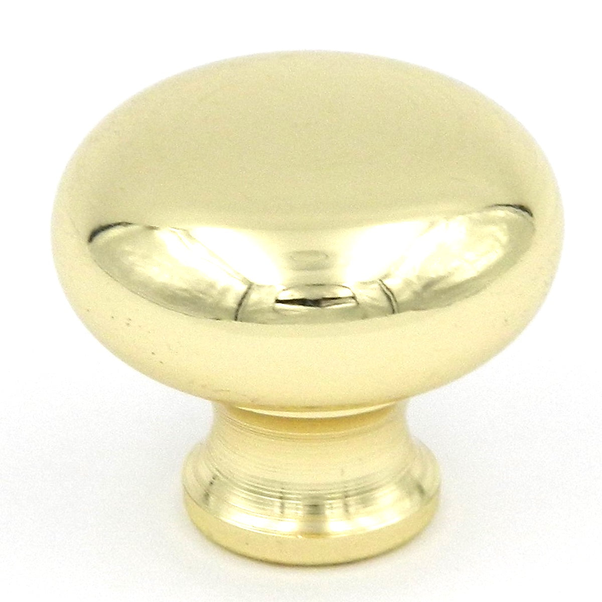 10 Pack Hickory Hardware English Cozy 1 1/4" Polished Brass Round Smooth Cabinet Knob P302-PB